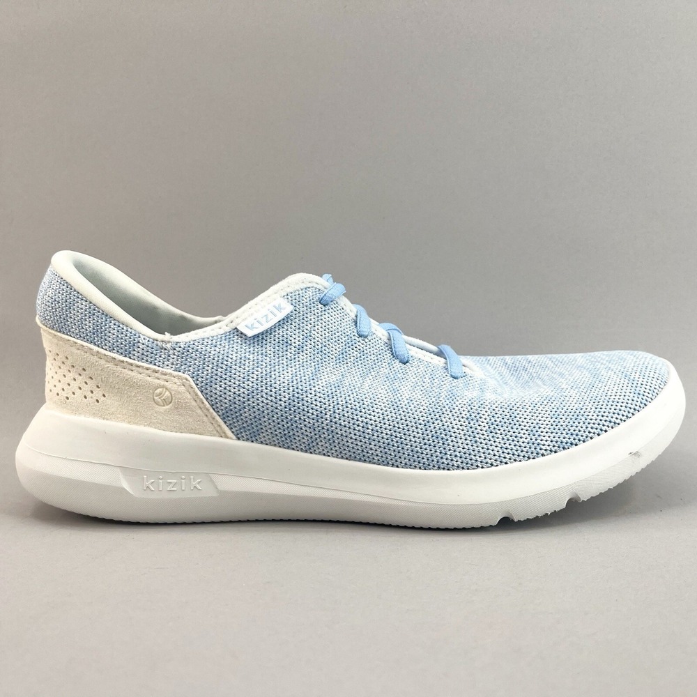 Kizik Womens 9.5 Madird Eco Blue Knit Hands Free Sneaker‎ Shoes Comfort Slip On